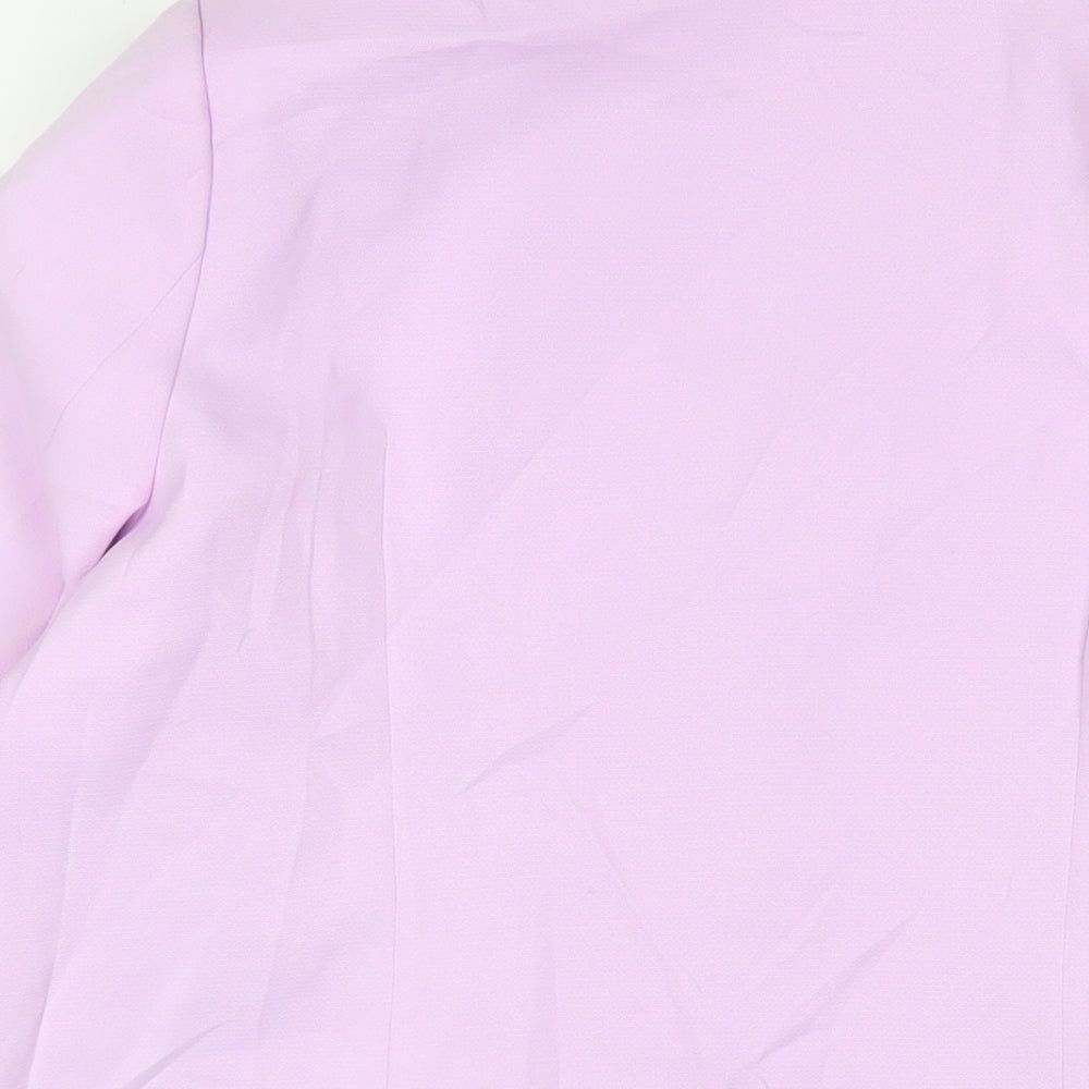 Boohoo Womens Purple Jacket Blazer Size 10 Button