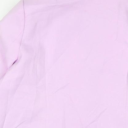 Boohoo Womens Purple Jacket Blazer Size 10 Button