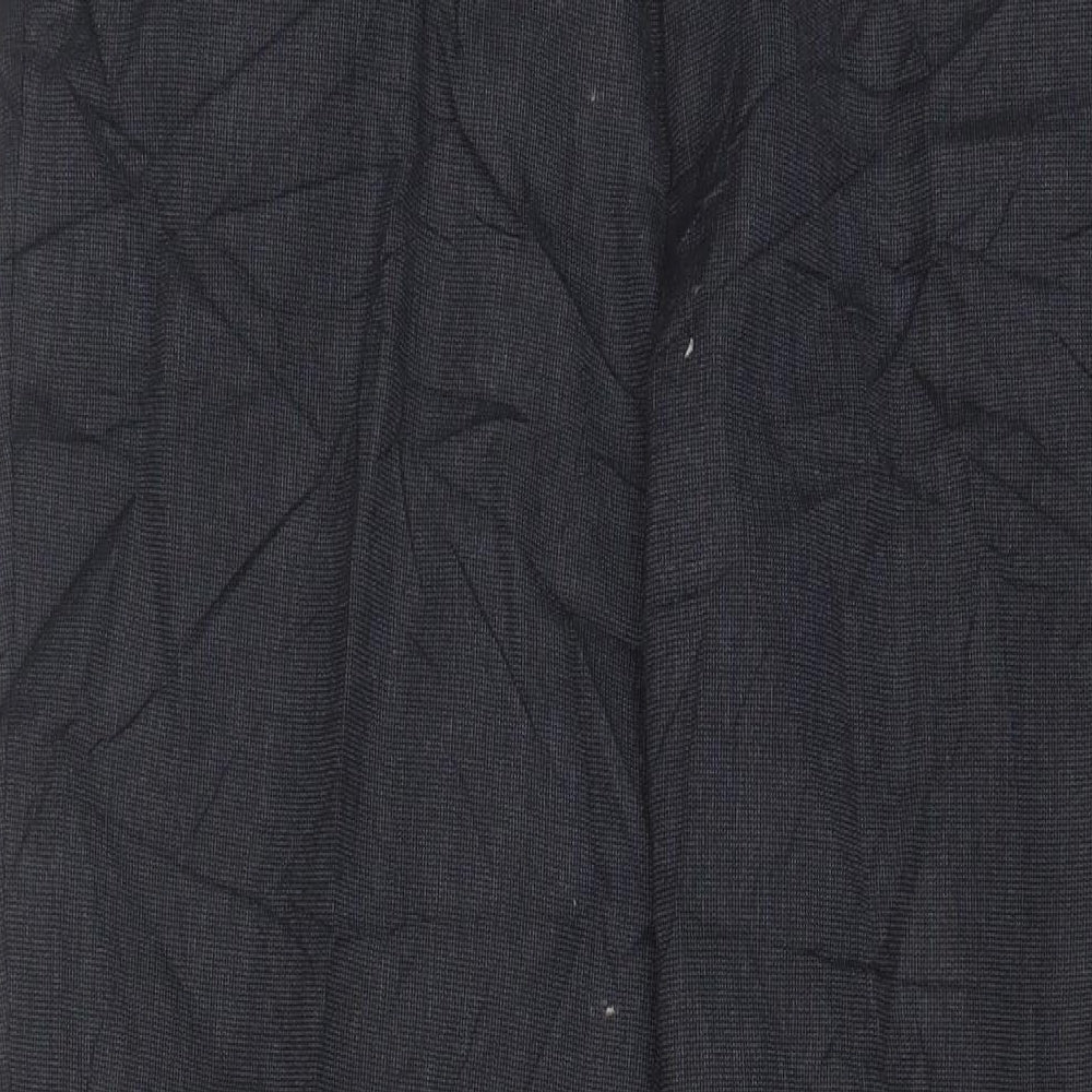 Marks and Spencer Mens Blue Polyester Trousers Size 36 in L31 in Regular Zip