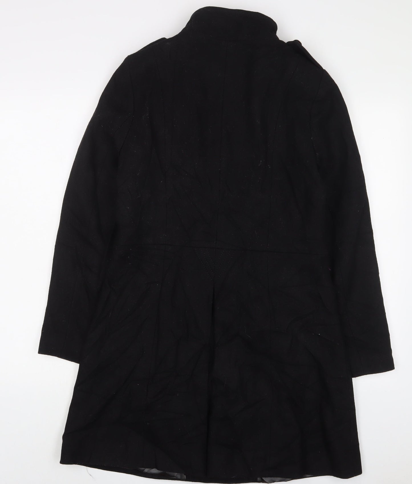 Womens UK Size 12 South Black Overcoat