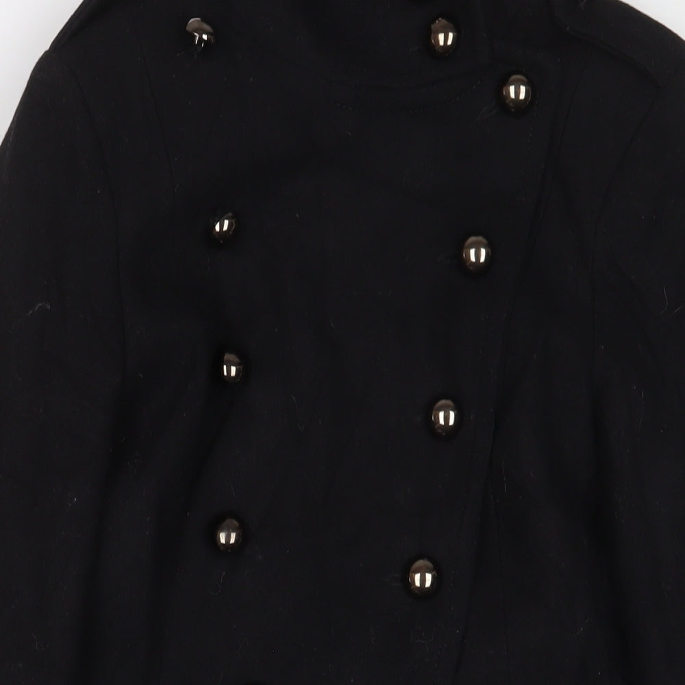 Womens UK Size 12 South Black Overcoat