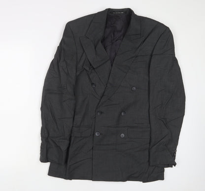 Alexander Mens Grey Wool Jacket Suit Jacket Size 36 Regular