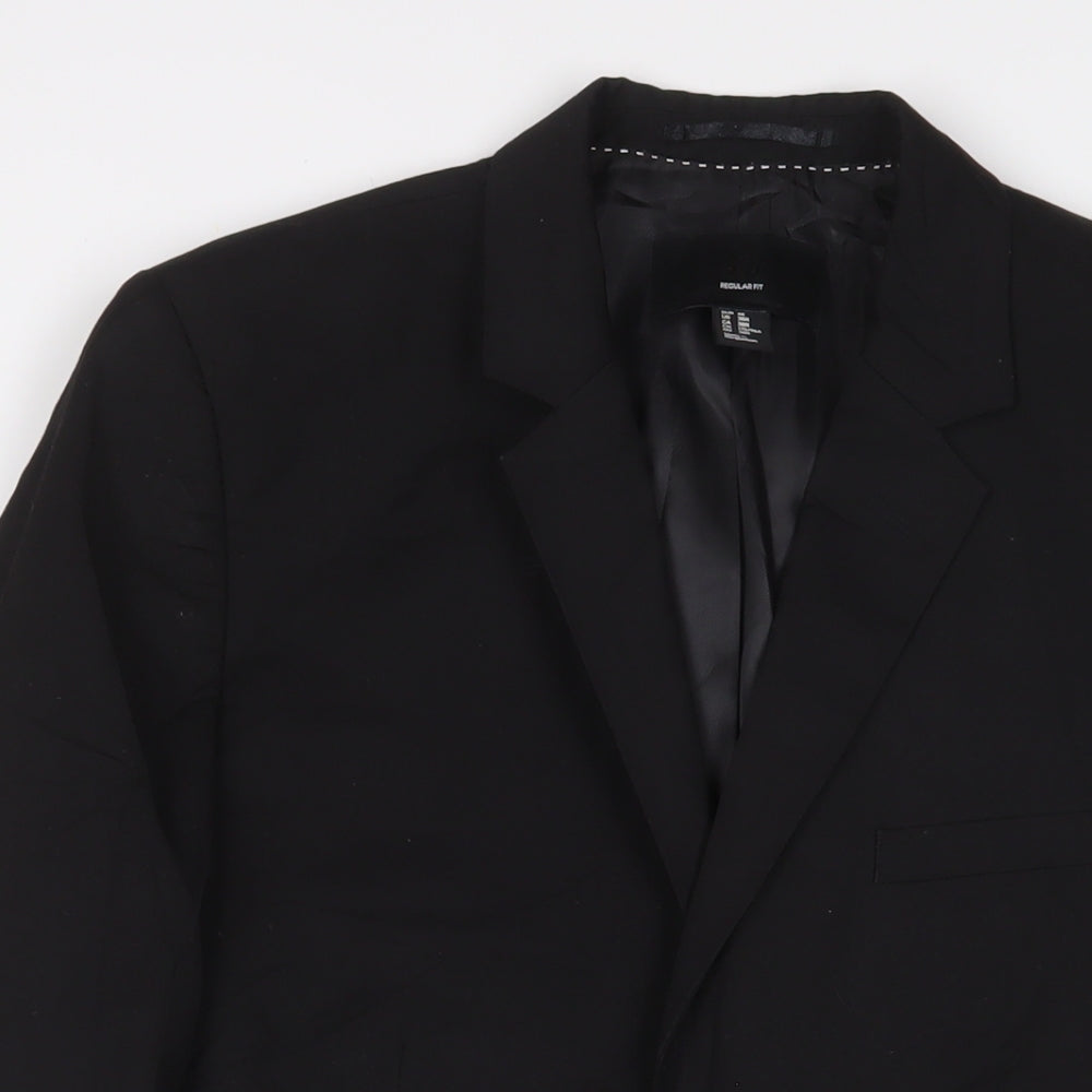 Mens UK Size 38 H&M Regular Black Suit Jacket