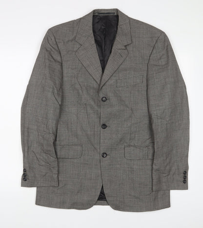Mens UK Size 38 Burton Regular Grey Suit Jacket