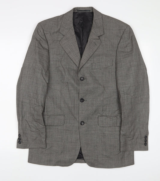 Mens UK Size 38 Burton Regular Grey Suit Jacket