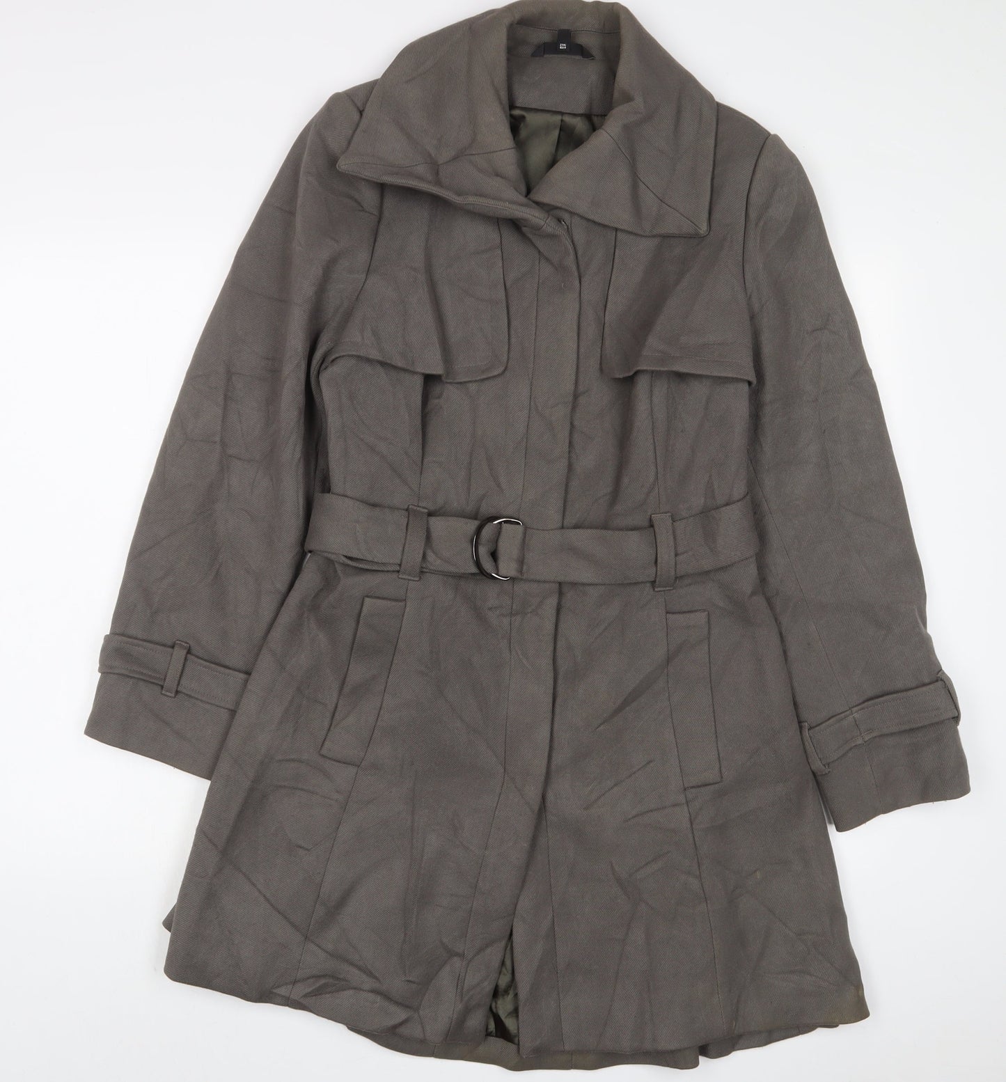 Womens UK Size 14 Marks and Spencer Grey Overcoat