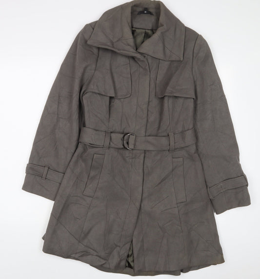 Womens UK Size 14 Marks and Spencer Grey Overcoat