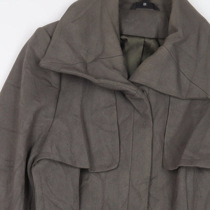Womens UK Size 14 Marks and Spencer Grey Overcoat