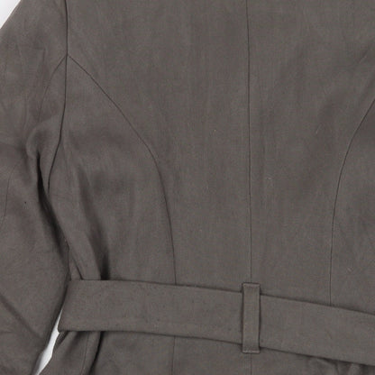 Womens UK Size 14 Marks and Spencer Grey Overcoat
