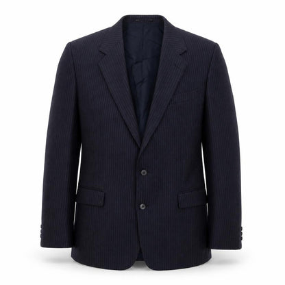 Berwin & Wolff Mens Blue Striped Wool Jacket Suit Jacket Size 44 Regular
