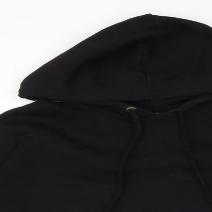 Monki Womens Black Houndstooth Cotton Pullover Hoodie Size 2XS