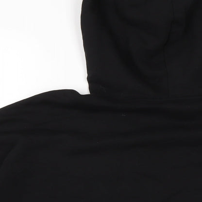 Monki Womens Black Houndstooth Cotton Pullover Hoodie Size 2XS