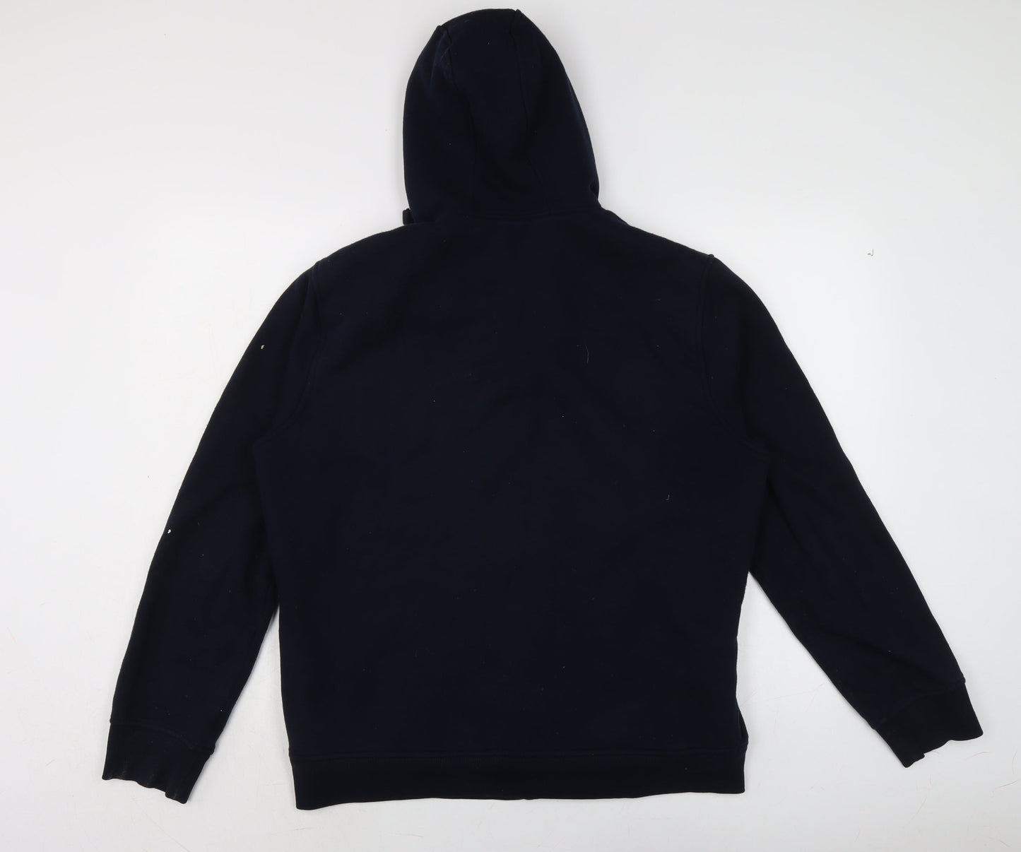 TEX Mens Blue Cotton Full Zip Hoodie Size L