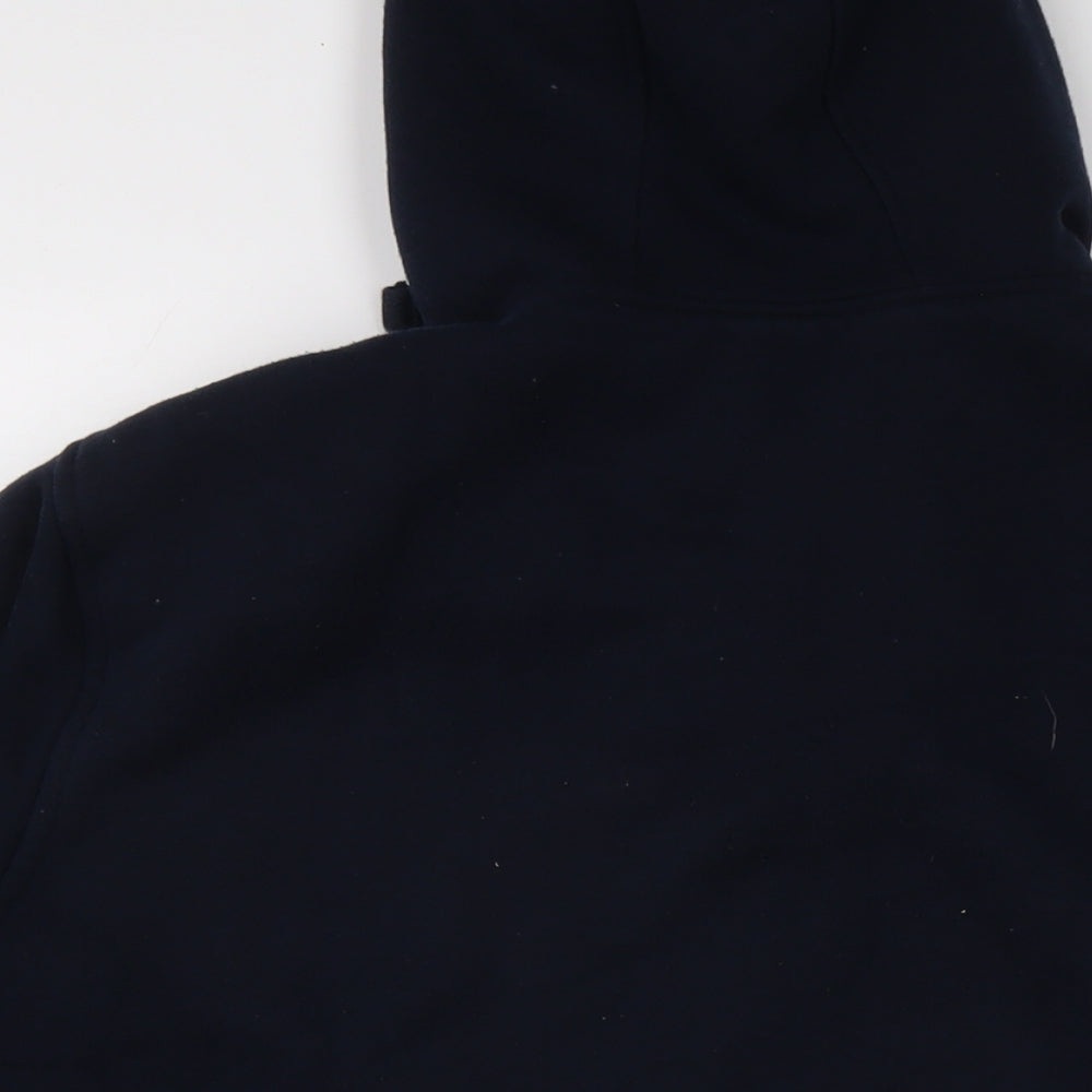 TEX Mens Blue Cotton Full Zip Hoodie Size L