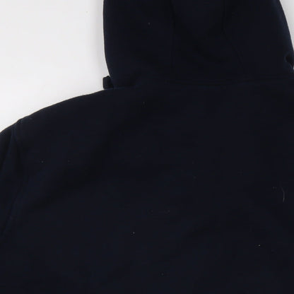 TEX Mens Blue Cotton Full Zip Hoodie Size L