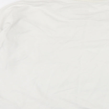 Marks and Spencer Girls Ivory Cotton Pullover Sweatshirt Size 12-13 Years