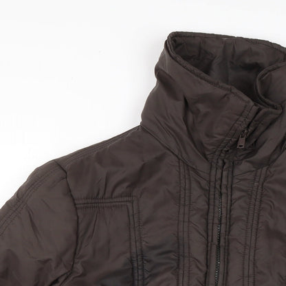 Womens UK Size 12 BHS Brown Quilted Coat