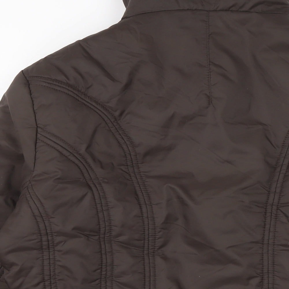 Womens UK Size 12 BHS Brown Quilted Coat
