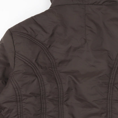 Womens UK Size 12 BHS Brown Quilted Coat