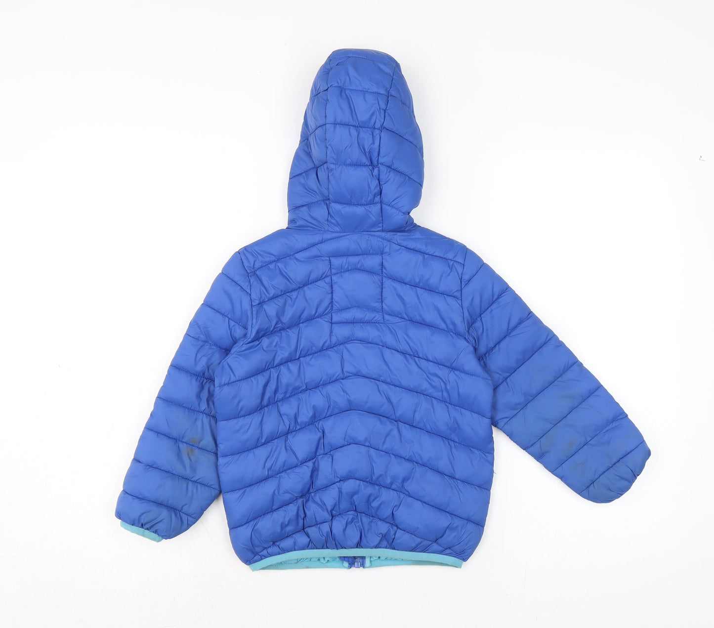 Marks and Spencer Boys Blue Bomber Jacket Coatigan Size 4-5 Years Zip
