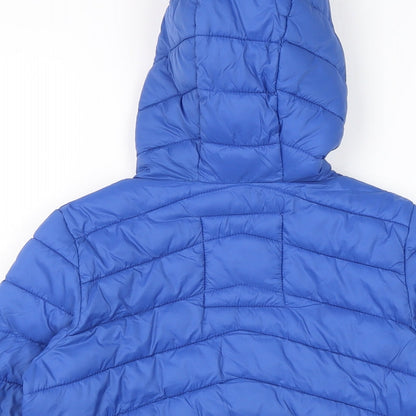 Marks and Spencer Boys Blue Bomber Jacket Coatigan Size 4-5 Years Zip
