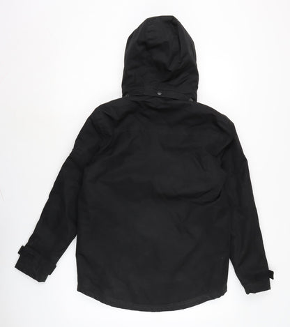 Ho Fear Boys Black Anorak Coat Size 13 Years Zip