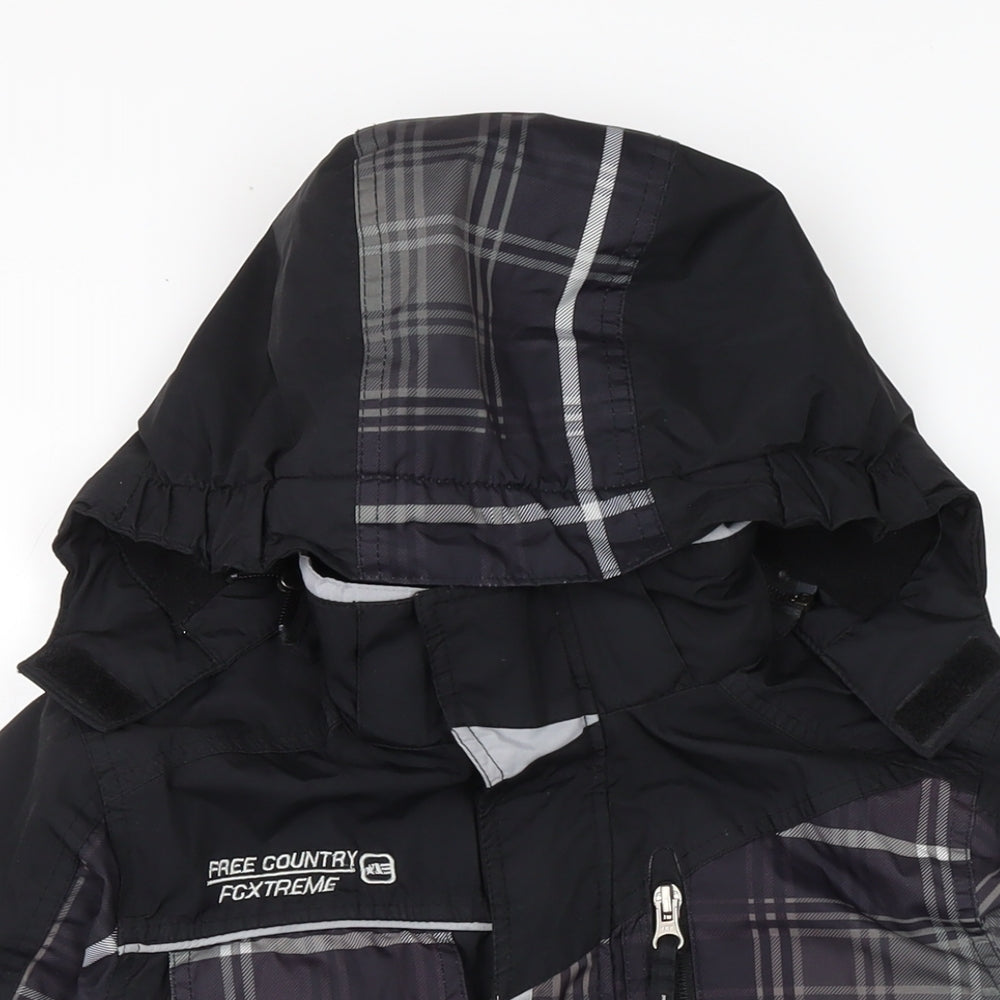Free Country Boys Black Anorak Coat Size S Zip