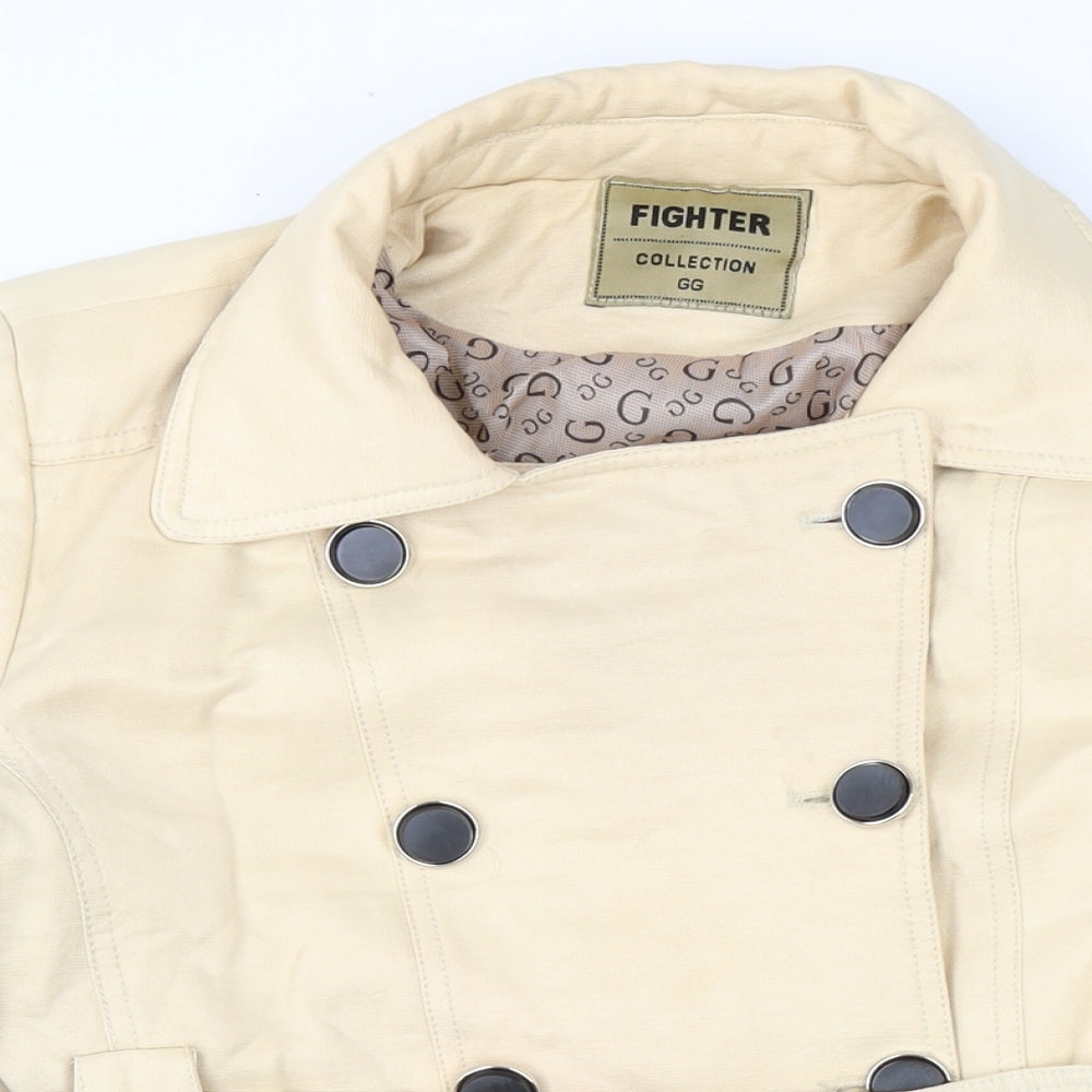 Fighter collection. Womens Beige Jacket Size M Button