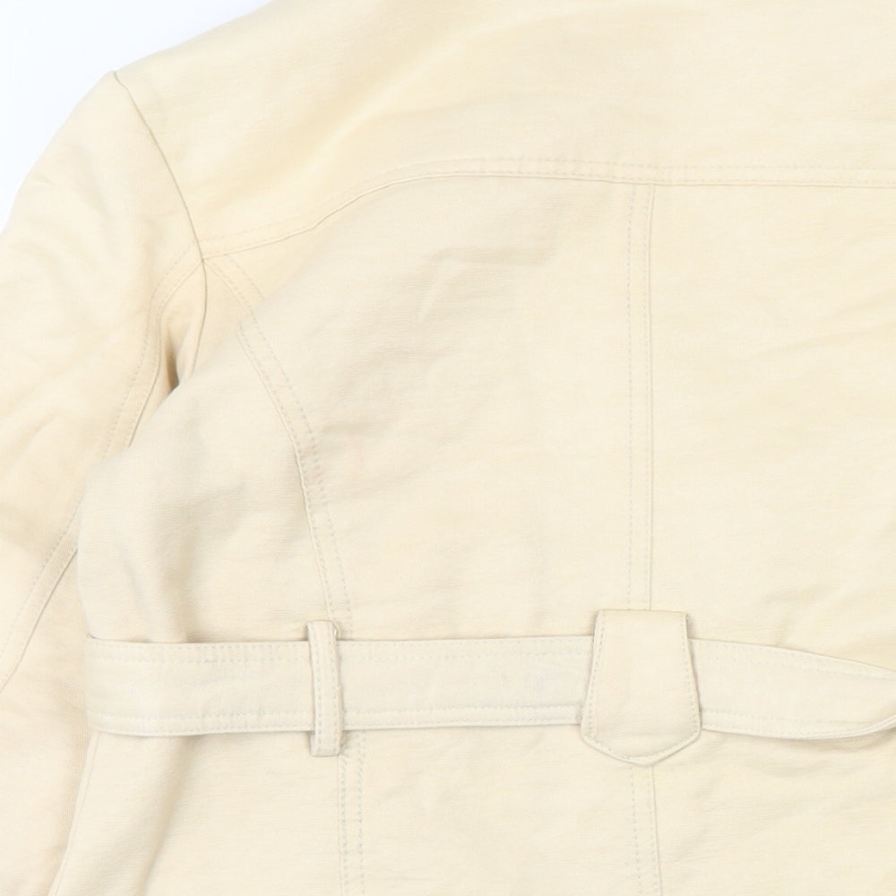 Fighter collection. Womens Beige Jacket Size M Button