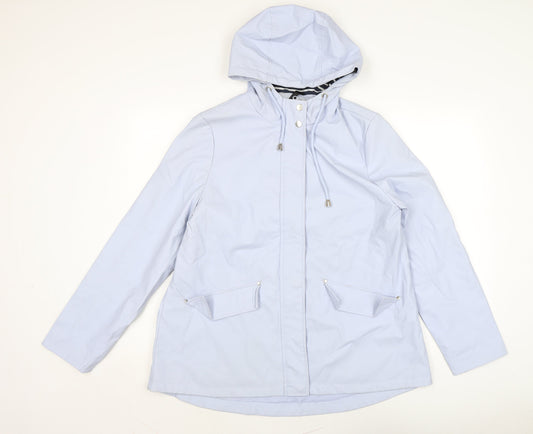 DUNNES Womens Blue Anorak Jacket Size 12 Zip
