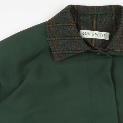 Mens UK Size L Henry white Green Overcoat