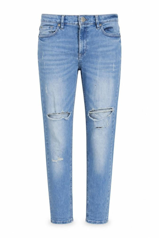 Womens UK Size 28 in F&F Regular Fit Tapered Blue Jeans