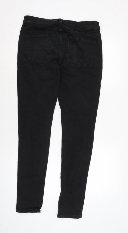 Mens UK Size 34 in Denim & Co. Regular Fit Skinny Black Jeans