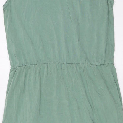 Great Plains Womens Green Modal A-Line Size 8 V-Neck - Pockets