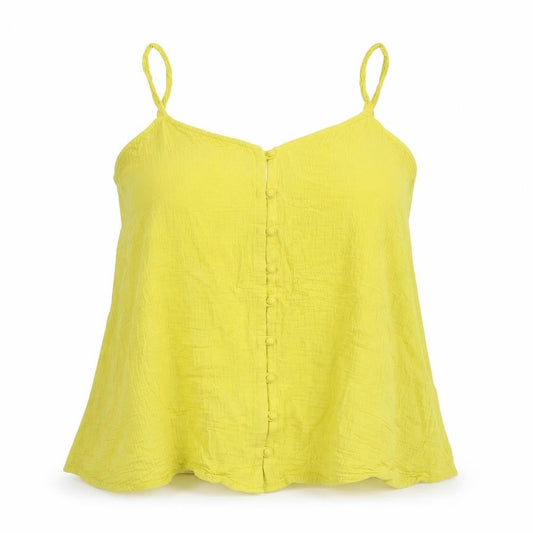 Womens UK Size 20 Yours Yellow Camisole T-Shirt