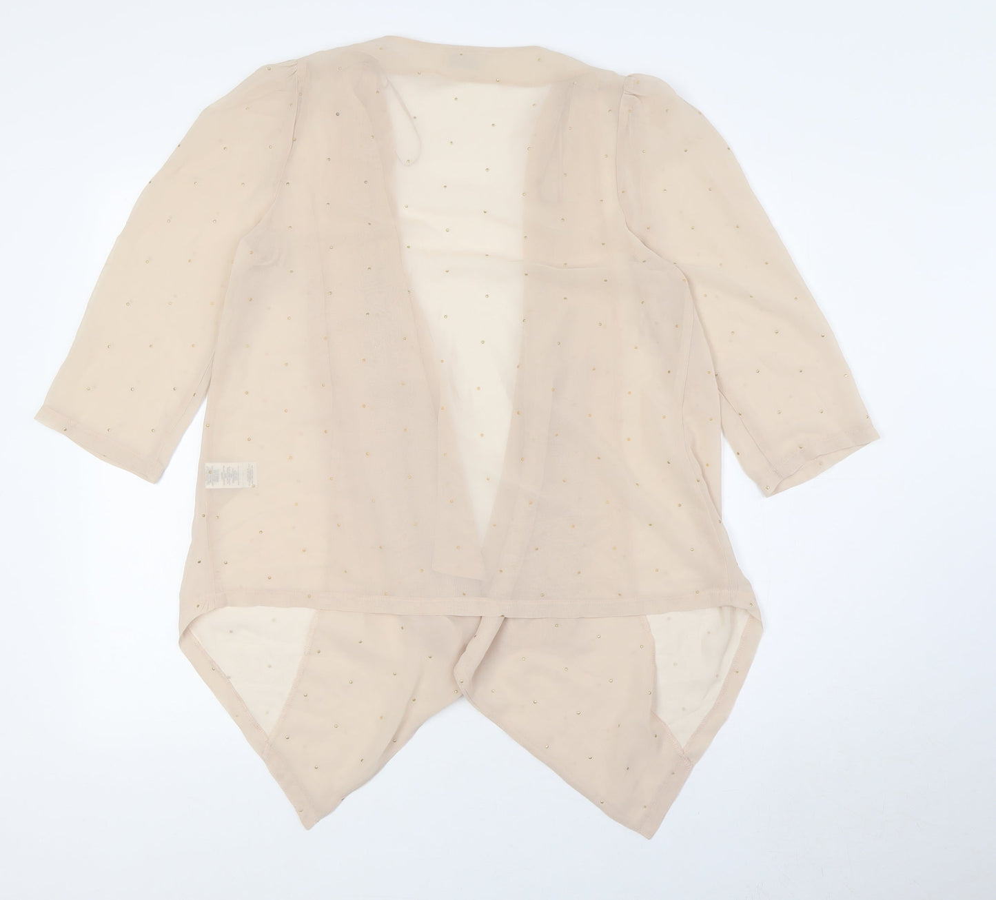 Womens UK Size 12 Miss Selfridge Beige Cardigan Jumper