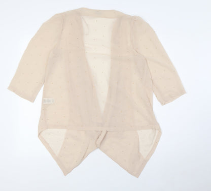 Womens UK Size 12 Miss Selfridge Beige Cardigan Jumper