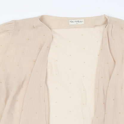 Womens UK Size 12 Miss Selfridge Beige Cardigan Jumper