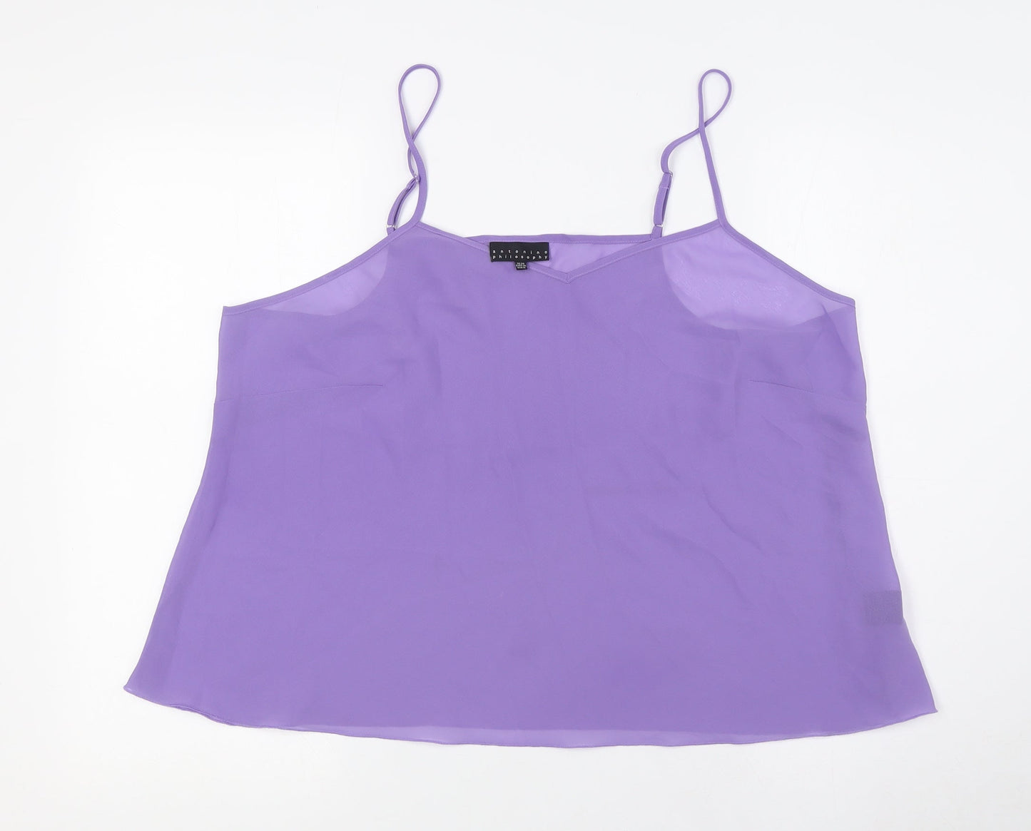 Womens UK Size 20 Antonino Philosophy Purple Camisole Blouse