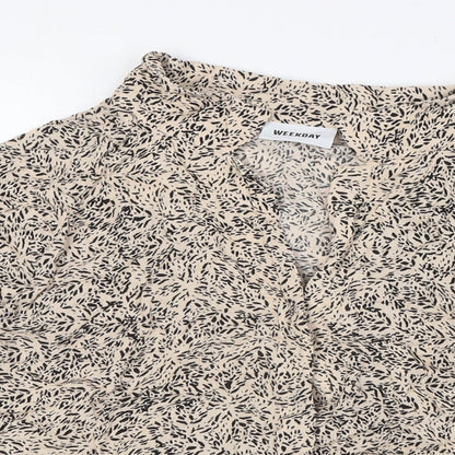 Womens UK Size S Weekday Beige Basic Blouse