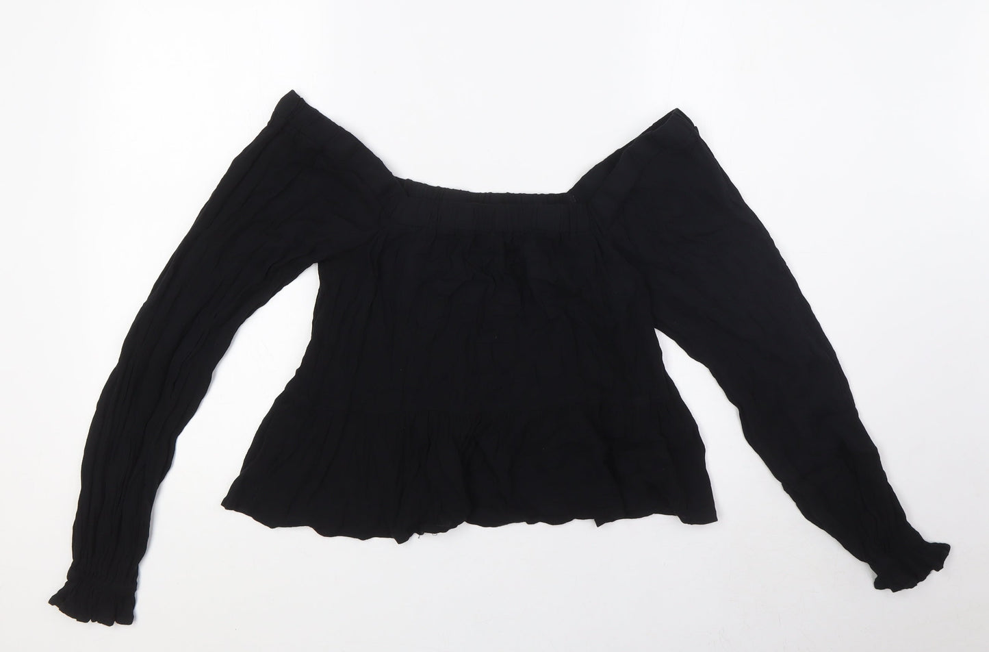 Womens UK Size 8 ASOS Black Basic Blouse
