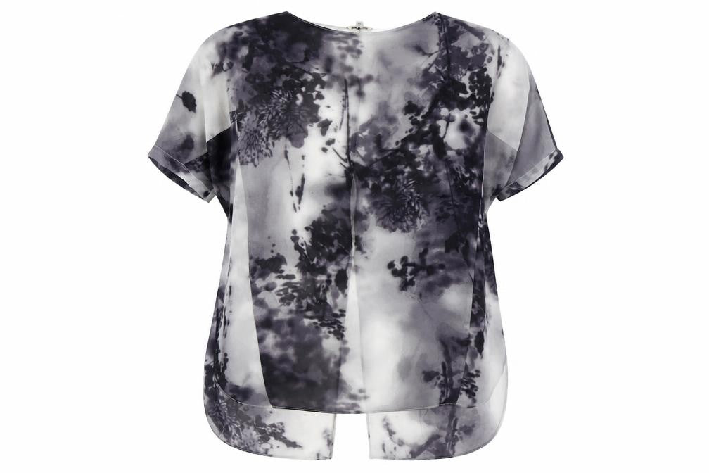Womens UK Size 10 River Island Grey Basic Blouse