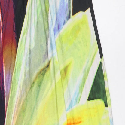 Monsoon Womens Multicoloured Floral Viscose A-Line Size 8 V-Neck