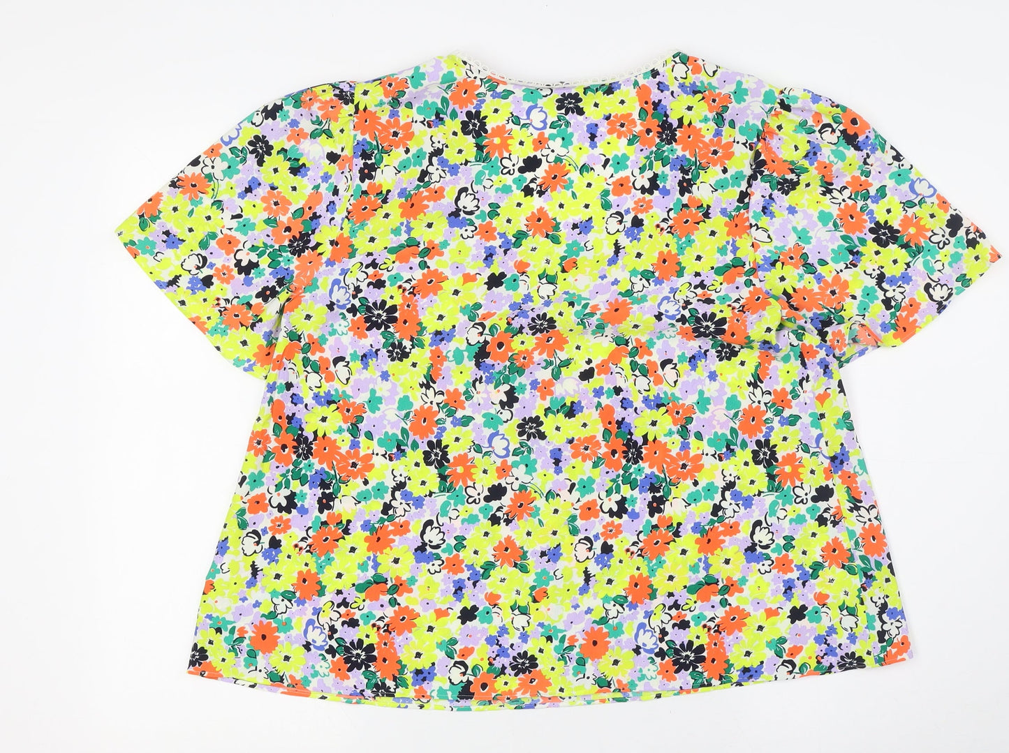 Womens UK Size 12 Marks and Spencer Multicoloured Basic T-Shirt