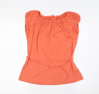 Womens UK Size 8 Marks and Spencer Orange Basic Blouse