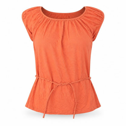 Womens UK Size 8 Marks and Spencer Orange Basic Blouse