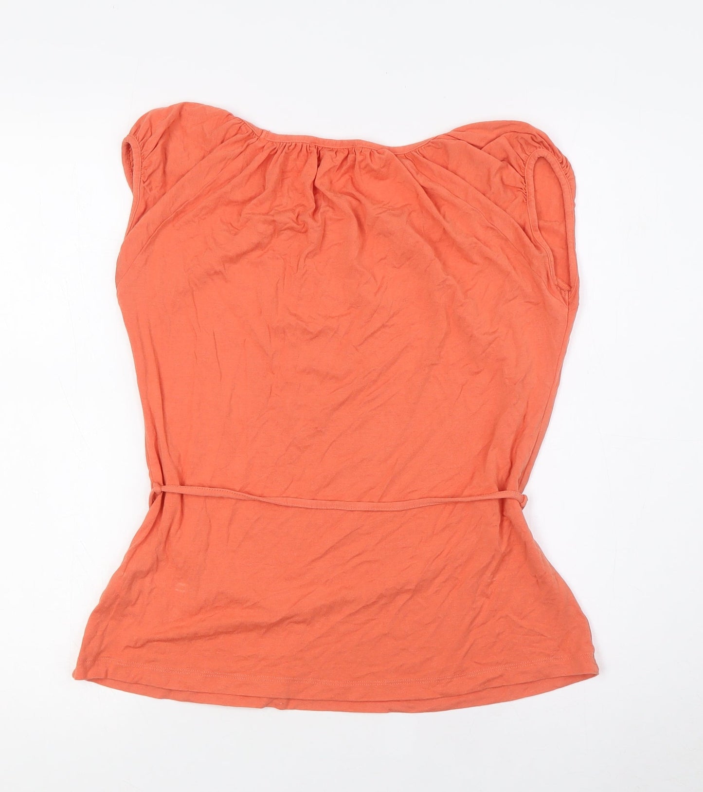 Womens UK Size 8 Marks and Spencer Orange Basic Blouse
