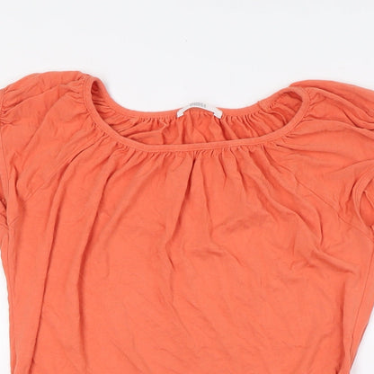 Womens UK Size 8 Marks and Spencer Orange Basic Blouse