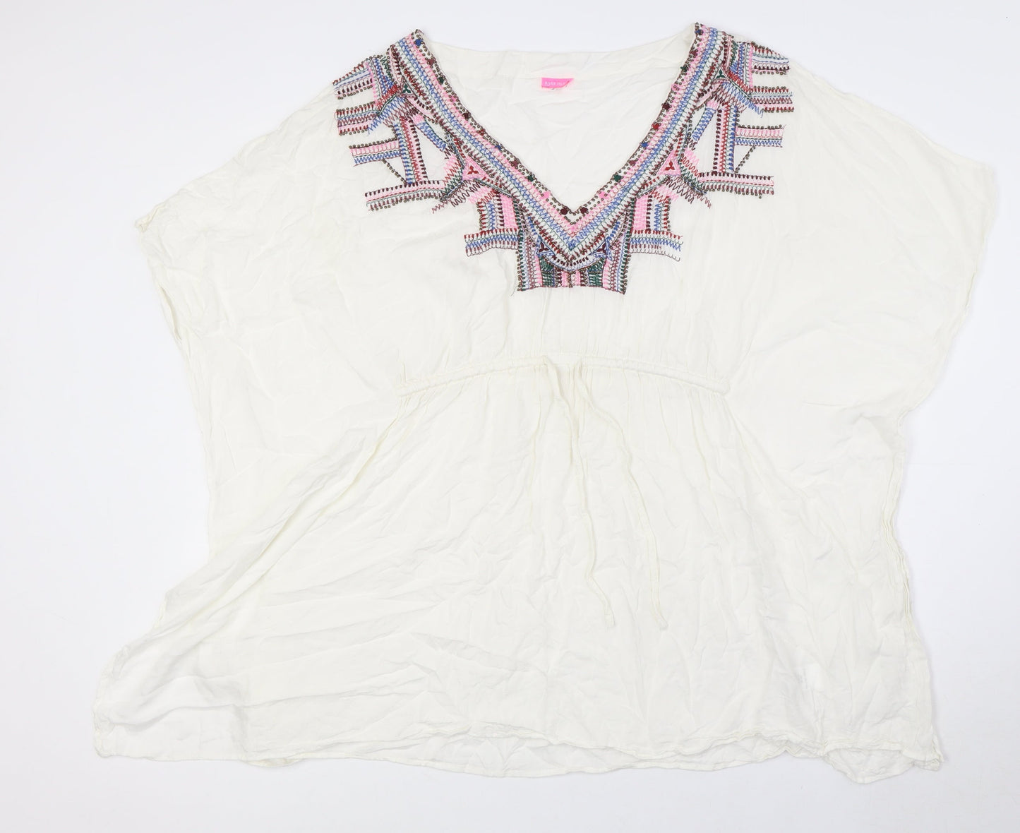 Womens UK Size M River Island White Basic Blouse
