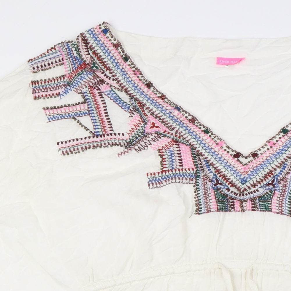 Womens UK Size M River Island White Basic Blouse